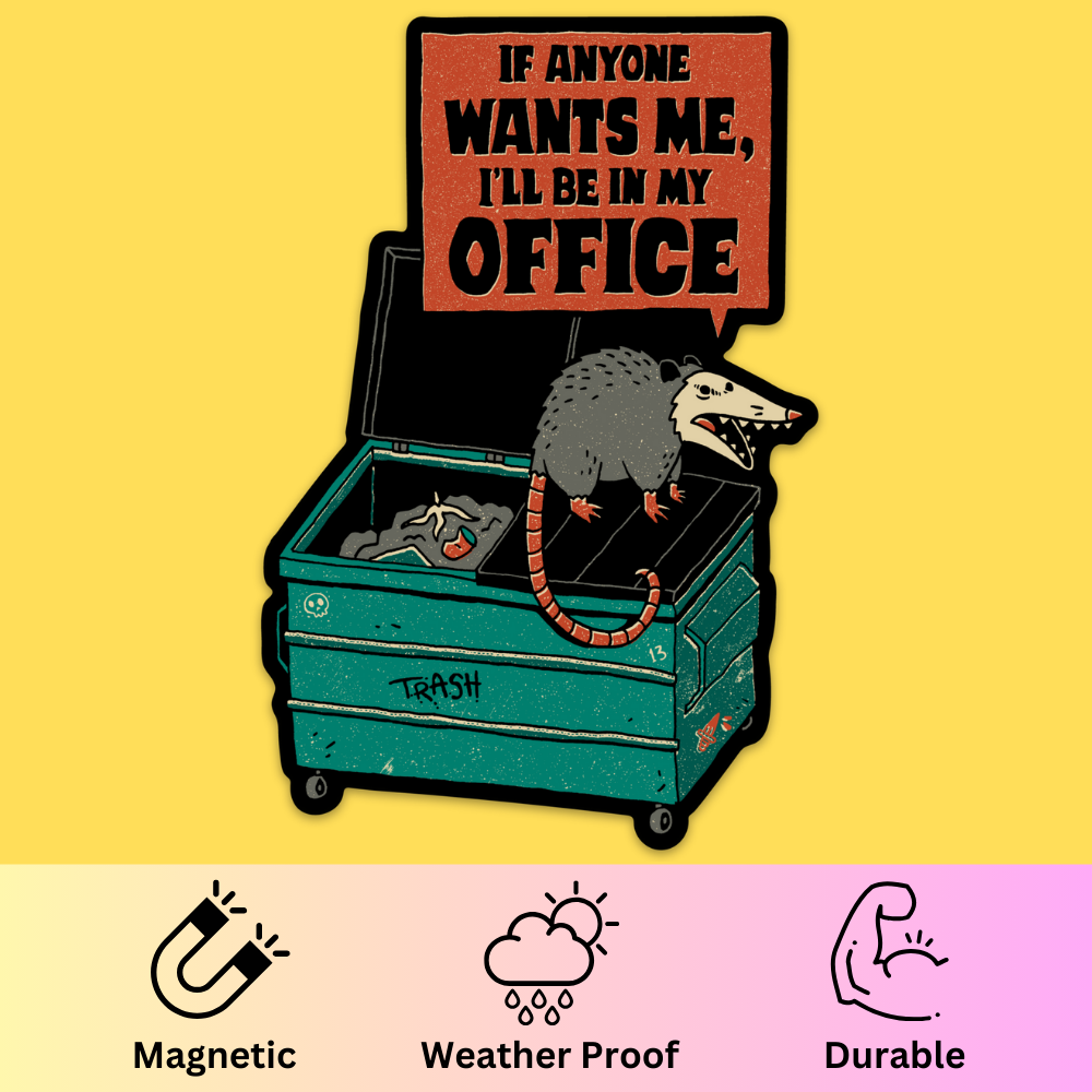 Work Is Trash' Bumper Magnet