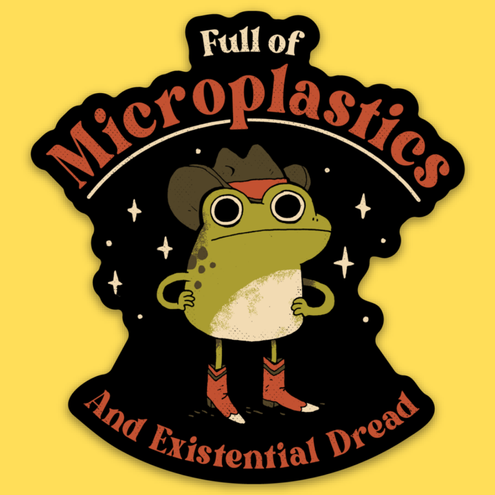 Full of Microplastics' Sticker