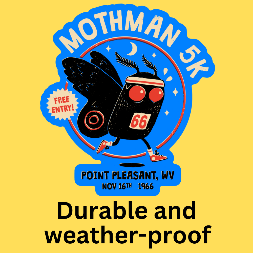 Mothman 5K' Bumper Sticker