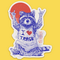I Love Trash' Sticker
