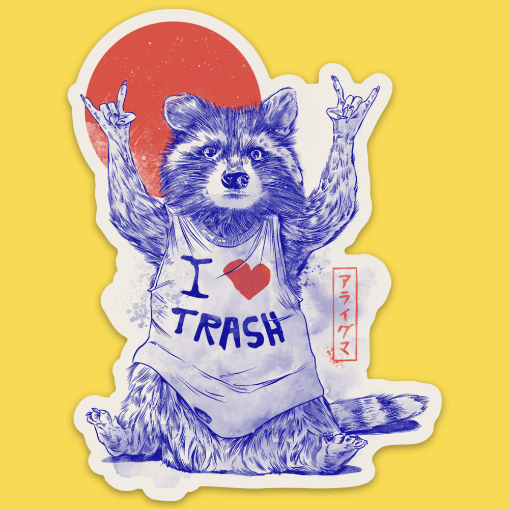 I Love Trash' Sticker