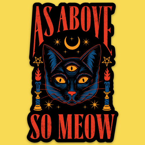 As Above So Meow' Sticker