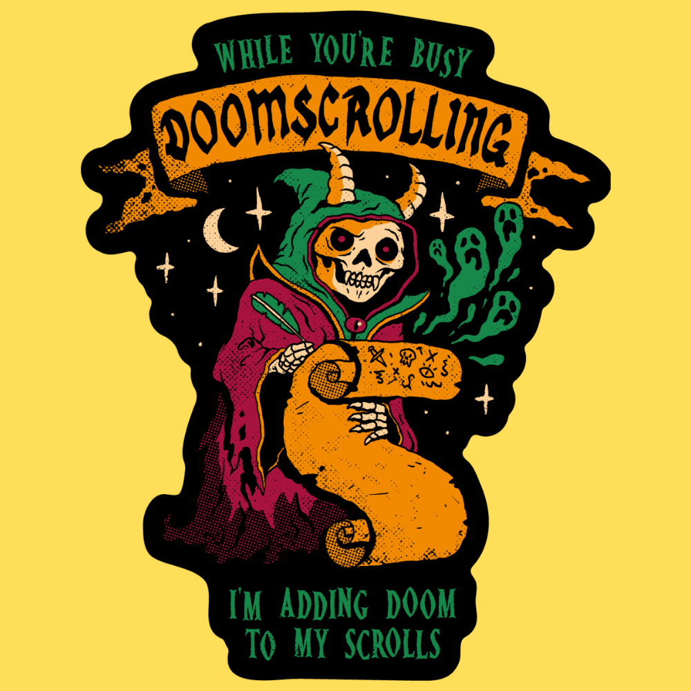 Doomscrolling' Sticker