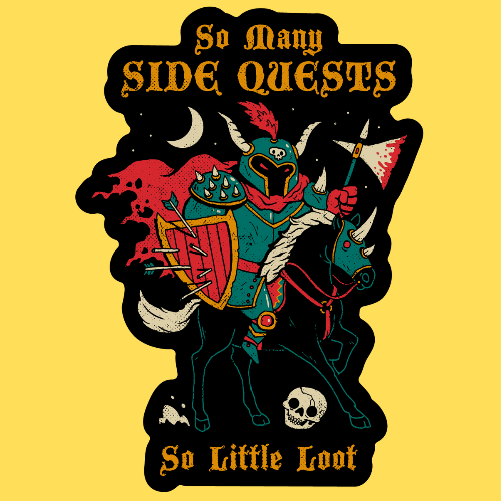 So Many Side Quests' Sticker